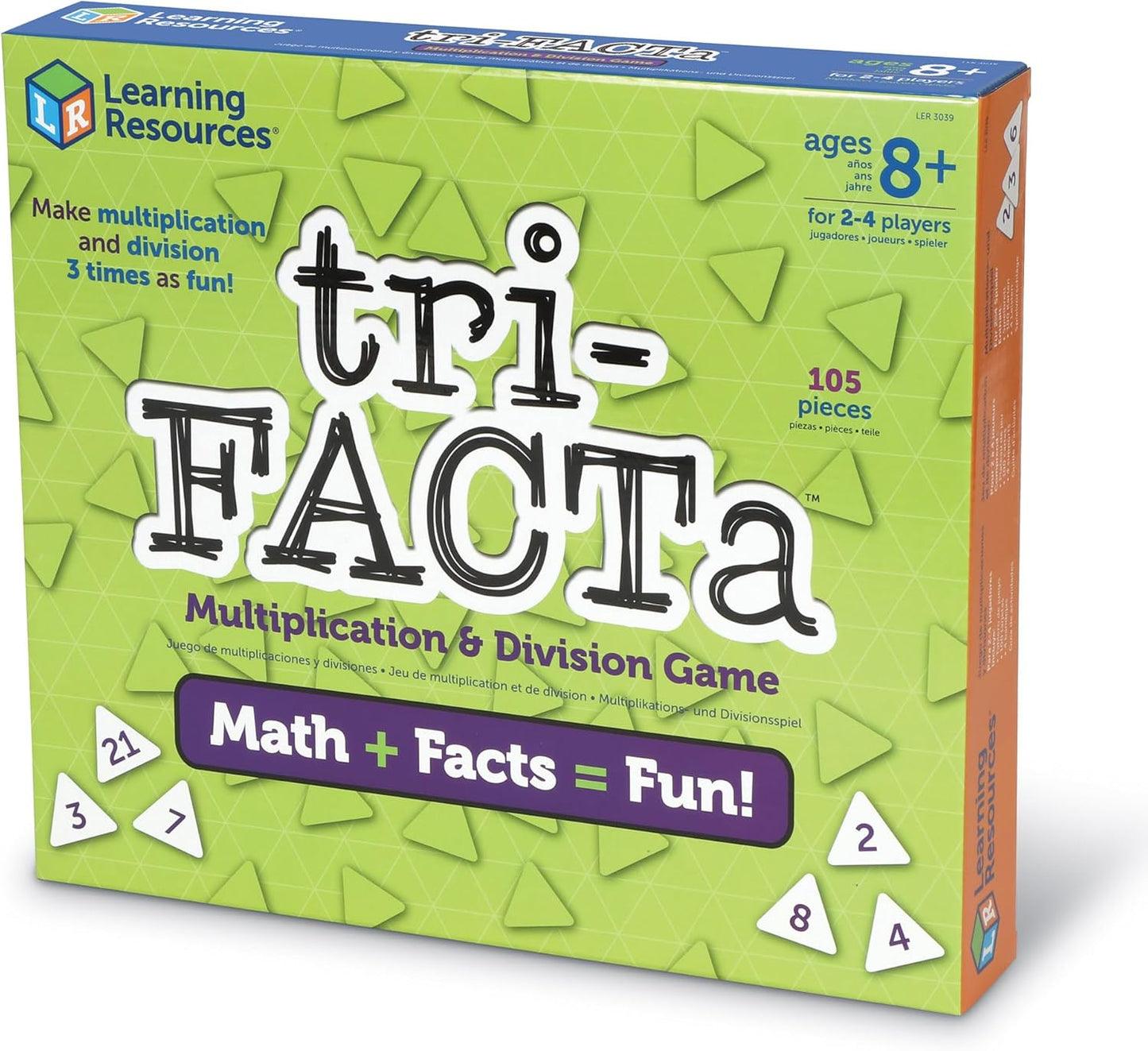 Learning Resources Tri-FACTa Multiplication & Division Game - Math Manipulatives, Kid Montessori Board Games, Classroom Must Haves, STEM Number Cards, Critical Thinking, Back to School, Kids Gifts