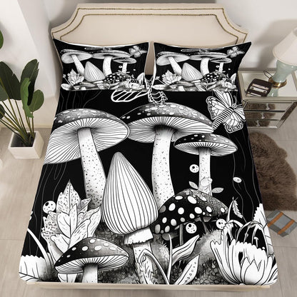 Feelyou Drum Kit Bed Sheets Musical Instruments Fitted Sheet for Kids Boys Teens Classical Rock Music Bedding Set Vinyl Record Sheets Set Bedroom Collection 2Pcs Twin Size,No Flat Sheet