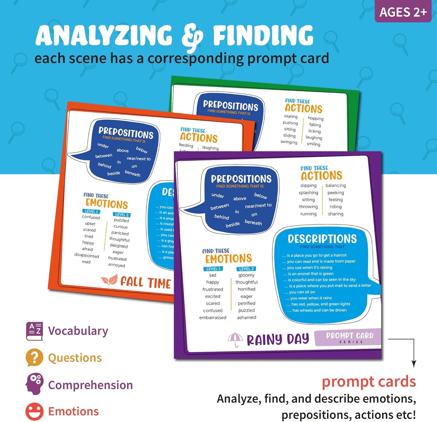 Picture Book and Emotion Cards, Picture Story Cards, Social Emotional Learning Activities, Autism Homeschooling, Educational Busy Book, Speech Therapy Materials (WH Question Flipbook)