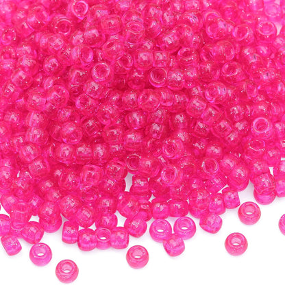 Auvoua 1000Pcs Pony Beads Bracelet 9mm Yellow Plastic Barrel Pony Beads for Necklace,Hair Beads for Braids,Key Chain,Jewelry Making (Yellow)