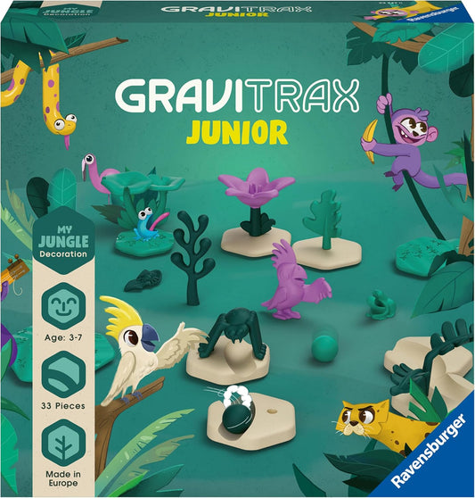 Ravensburger GraviTrax Junior Extension Jungle - Marble Run, STEM and Construction Toys for Kids Age 3 Years Up - Kids Gifts