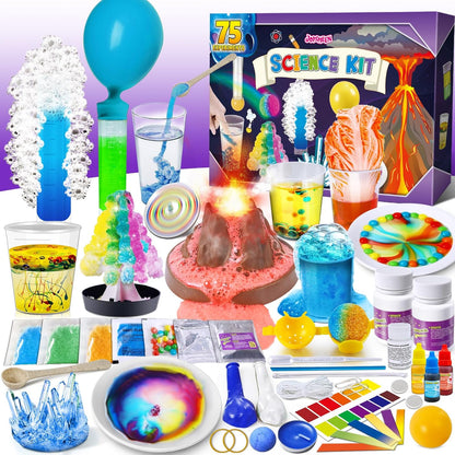 110+ Science Experiments Kits for Kids, Science Projects STEM Activies Toys Gifts for Boys & Girls, Volcano Eruption, Chemistry Set and More Scientist Educational Toys