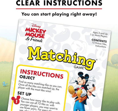 Wonder Forge Mickey Mouse Matching Game - Fun and Educational Disney Memory Card Game for Toddlers, Kids, Boys and Girls Ages 3-5 - Develops Focus, Analysis, and Learning Skills