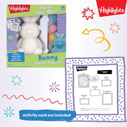 Highlights Paint Your Own Plaster Figurine & Activity Kits – DIY Art Sets with Figurines, Paints, Brush & Bonus Activities – Multiple Themes – Ages 6+