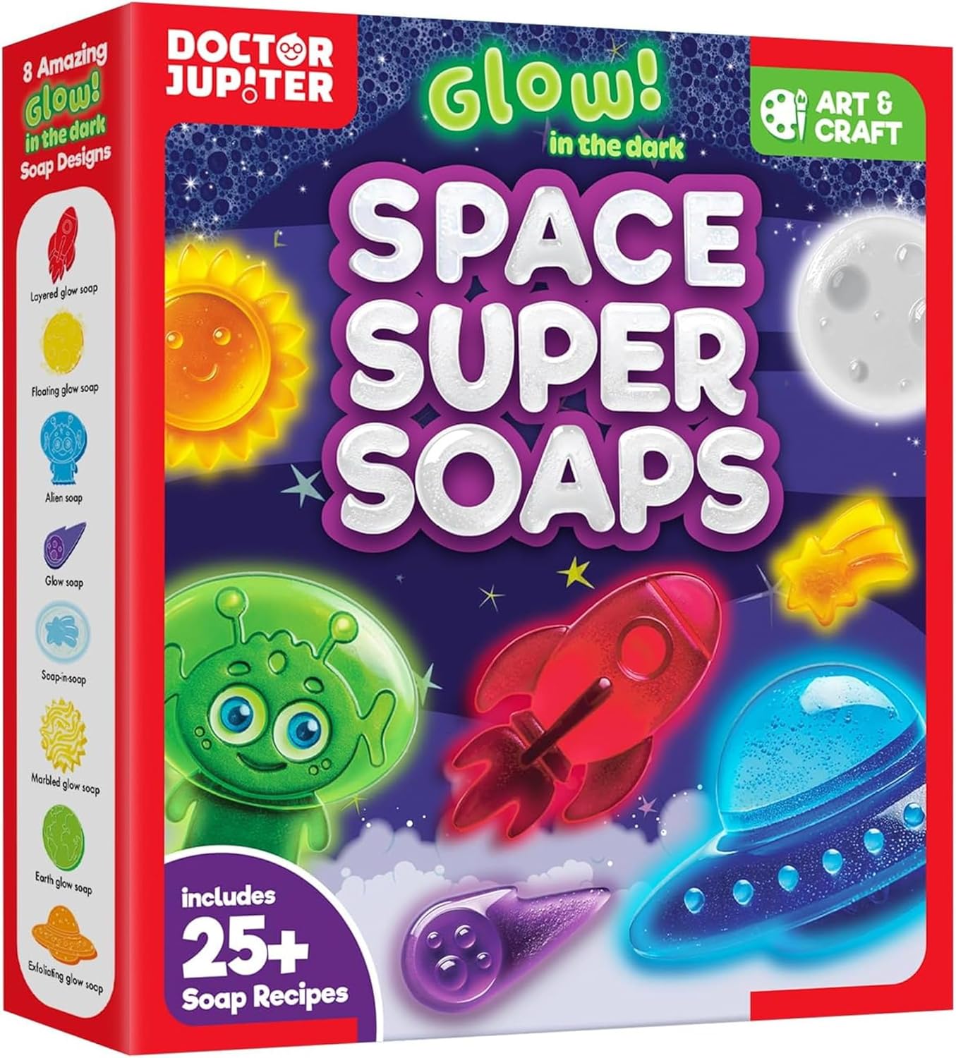 Doctor Jupiter Glam Science, DIY Makeup Craft Kit for Girls Ages 6+ | 50+ Beauty Recipes - Make Your Own Makeup, Perfume, Lip Gloss, Bath Bomb| Birthday Gift Ideas for 6-7-8-9-10-11-12 Year Olds