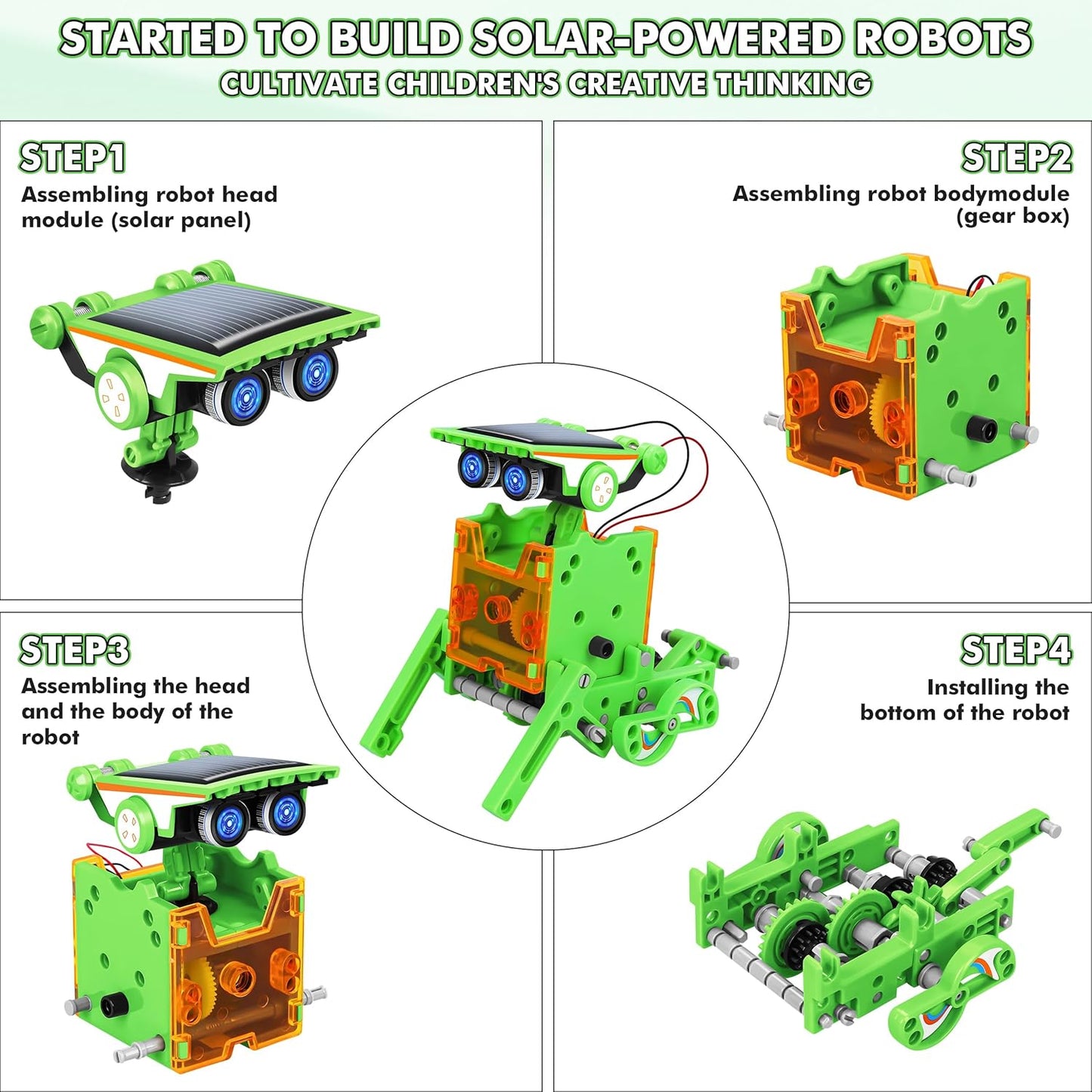 STEM 13-in-1 Education Solar Power Robots Toys for Boys Age 8+, Educational Toy DIY Science Kits for Kids, Building Experiment Robotics Set Birthday Gifts for 8+ Years Old Boys and Girls