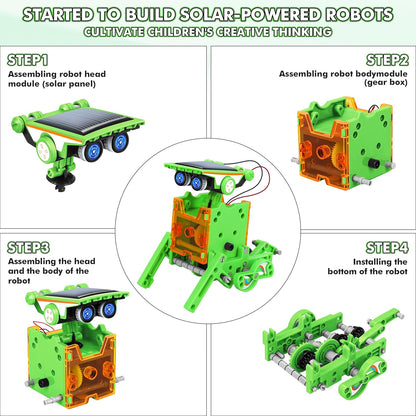 STEM 13-in-1 Education Solar Power Robots Toys for Boys Age 8+, Educational Toy DIY Science Kits for Kids, Building Experiment Robotics Set Birthday Gifts for 8+ Years Old Boys and Girls