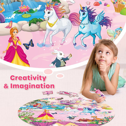SYNARRY Solar System Floor Puzzles for Kids Ages 4-8, Large 70 Piece Jigsaw Puzzles for Kids Ages 4-6, Space Planet Astronaut Toys Puzzles, Preschool Learning Toys, Easter Basket Stuffers for Boy Girl