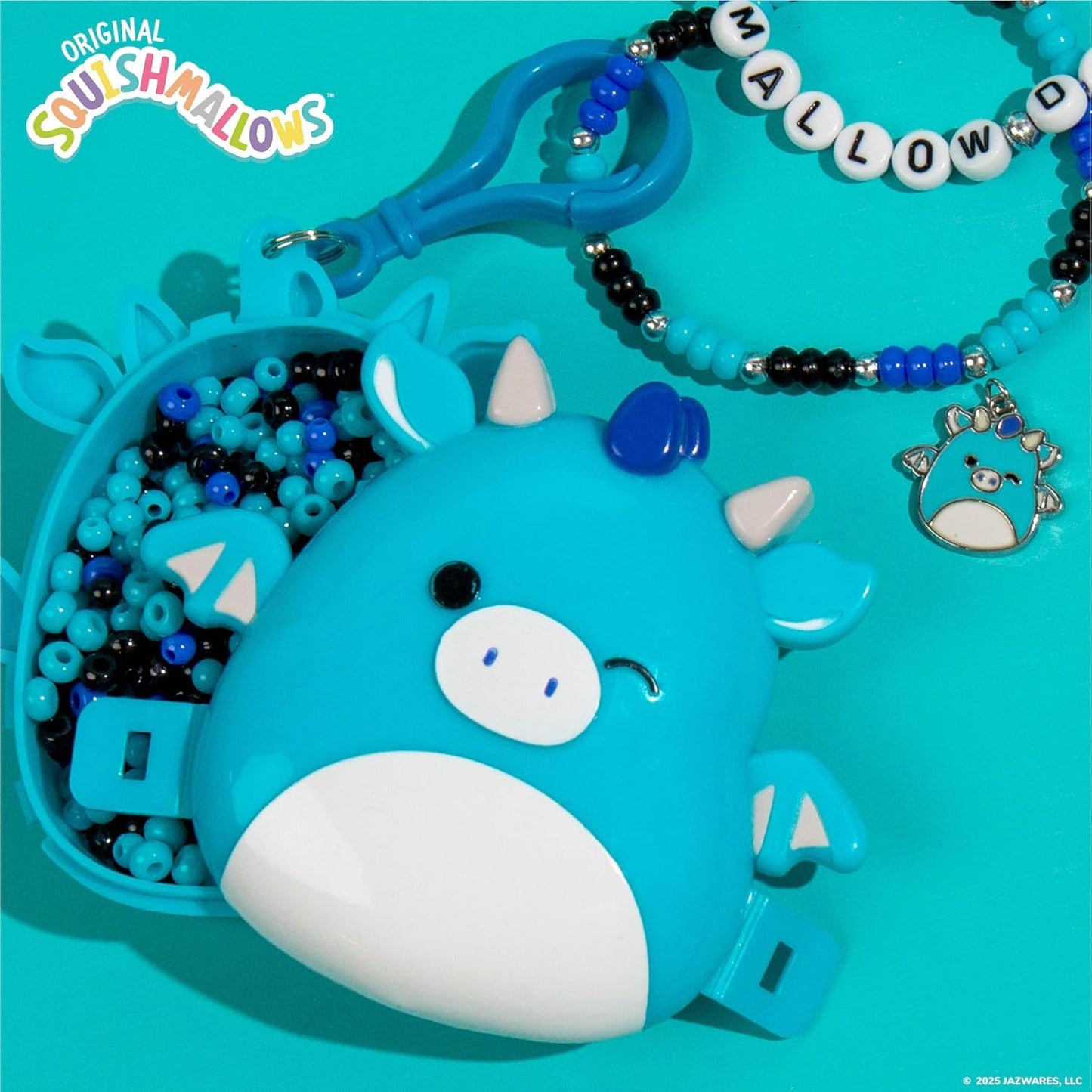 Original Squishmallows Archie The Axolotl Bracelet Kit, Friendship Bracelet Kit, Charm Bracelet Making Kit, Gifts for Girls, Squishmallows for Boys, Craft Kits
