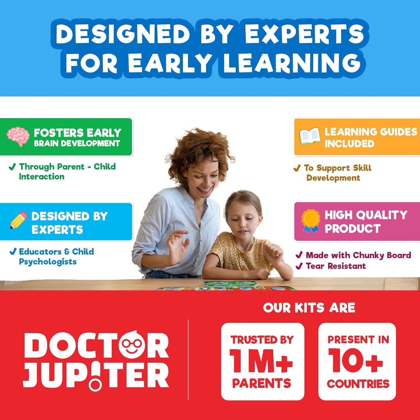 Doctor Jupiter My First Montessori Busy Book for Toddlers 1+ Year Olds | Preschool Learning Activities - Educational Travel Toys | Birthday Gift for Girls Ages 1,2,3
