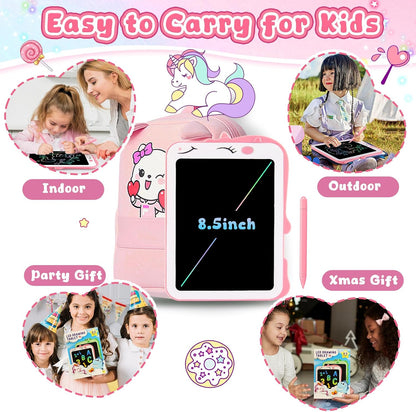 Teriph LCD Writing Tablet for Kids, Colorful Toddlers Toys Drawing Board, Educational Kid Toys, Doodle Pad Dinosaur Toy for 3 4 5 6 7 8 Year Old Boys Girls Birthday Party Xmas,8.5inch & Green