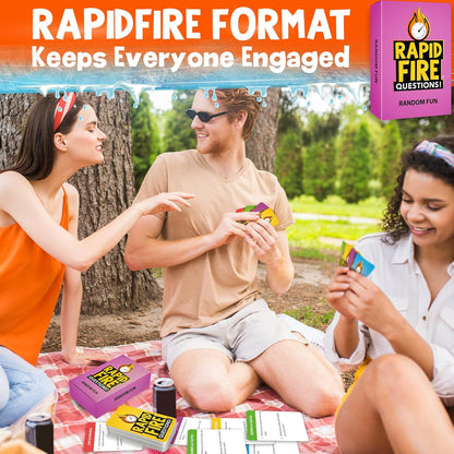 QUOKKA Family Conversation Cards Game - Break The Ice Game for Kids and Families - Icebreaker Cards with 500+ Questions - Family Game for Kids 8-12 - Perfect for Families Games Night I Travel Version