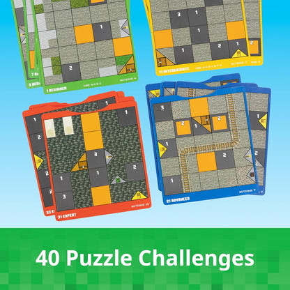 ThinkFun Minecraft Cave Adventure | Screen-Free Strategy Puzzle Game | 40 Logic Challenges | Ages 8+