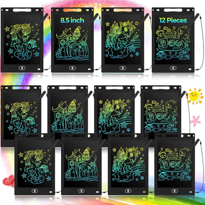 Tinlade 12 Pack LCD Writing Tablets for Kids Party Favors Games, 8.5 Inch Educational Learning Bulk Toys Gifts Erasable Doodle Boards Portable Electronic Drawing Pads for Toddlers 4-8 School Birthday