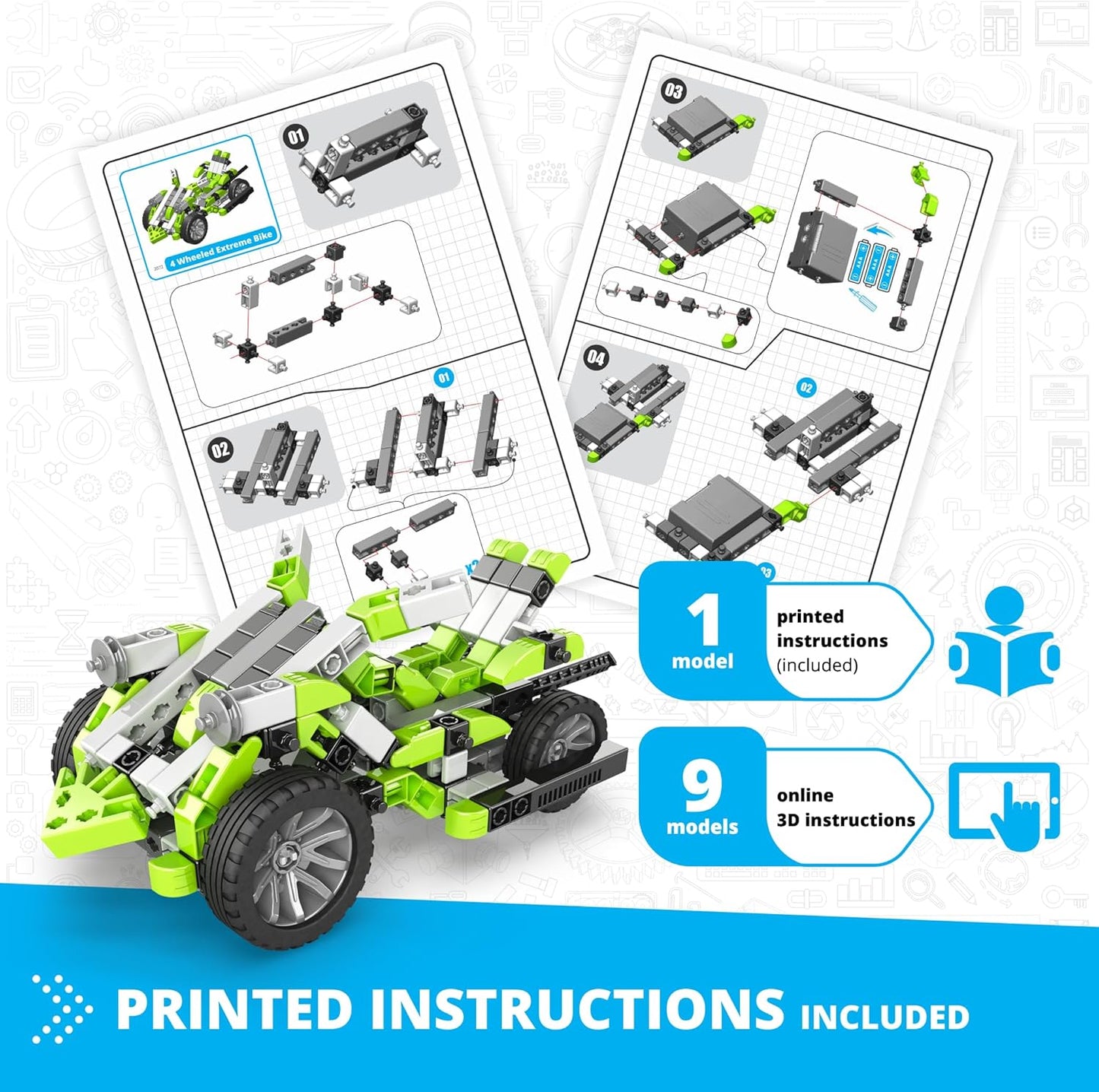 ENGINO- Inventor STEM Toys, Robotorized GinoBot, Construction Toys for Kids 9+, STEM Building Toys, STEM Projects, Gifts for Boys & Girls
