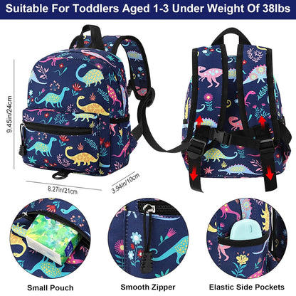 Accmor Toddler Backpack Leash, Mini Child Backpack with Anti Lost Wrist Link, Cute Kids Backpack Leash Walking Harness for Outdoor Travel, Small Excavator Backpack Tether for Baby Boys Girls Ages 1-3