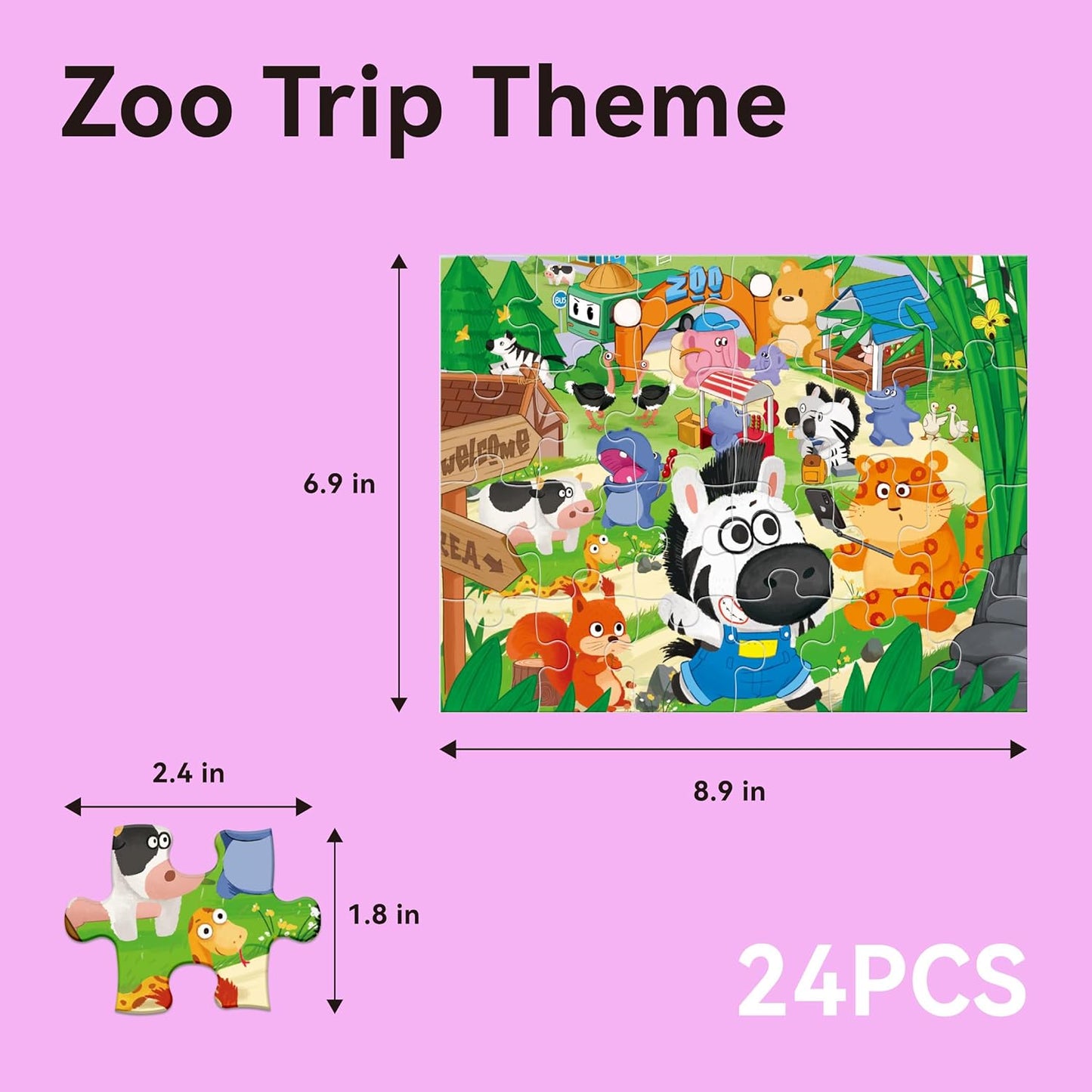 Dotimo 4-Pack Dinosaur Puzzles for Kids Ages 3-5, Progressive Learning Puzzles with Storage Box – 24/30/35/48 Piece Educational Games for Toddlers, Family Activities & Gifts