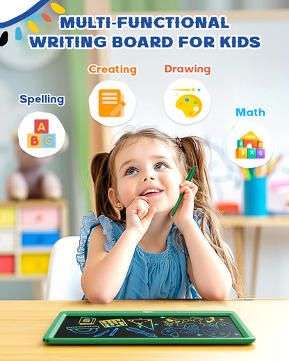 Bravokids Toys for 3-6 Years Old Girls Boys, LCD Writing Tablet 10 Inch Doodle Board, Electronic Drawing Pads, Educational Birthday Gift for 3 4 5 6 7 8 Years Old Kids Toddler (Blue)