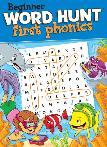 Beginner Word Search: First Phonics Puzzles for Kids Ages 6-8