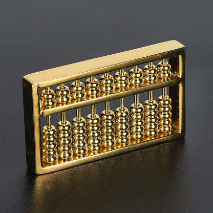 Mini Brass Abacus Chinese Math Calculating Tool for Kids Adult Collection Chinese Calculator Counting Tool