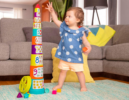 Battat – Toddler Peg Board – Stacking Peg Board Set – Fine Motor Skills Toy – Therapy Toy, 31 Pieces – 2+ Years – Count & Match Pegboard