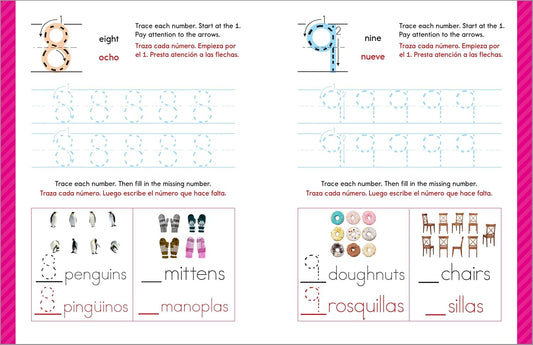 My First Bilingual Learn-to-Write Workbook: English-Spanish Bilingual Practice for Kids: Line Tracing, Letters, Numbers, and More! (My First Preschool Skills Workbooks)