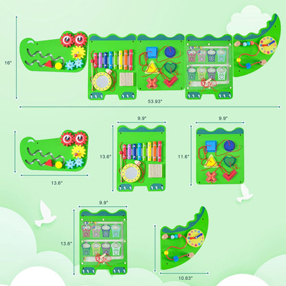 Spacocld Rocket Activity Wall Busy Board Panels - Sensory Wall Panel for Kids, Montessori Toddler Wall Activity Board(5PCS)