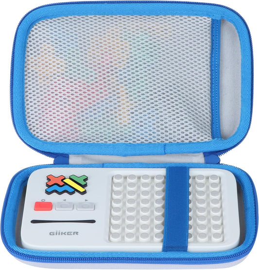 Lebakort Storage Case Compatible with GiiKER Super Blocks Pattern Matching Puzzle Original 1000+ Challenges Brain Teaser (Off White + Red Case)