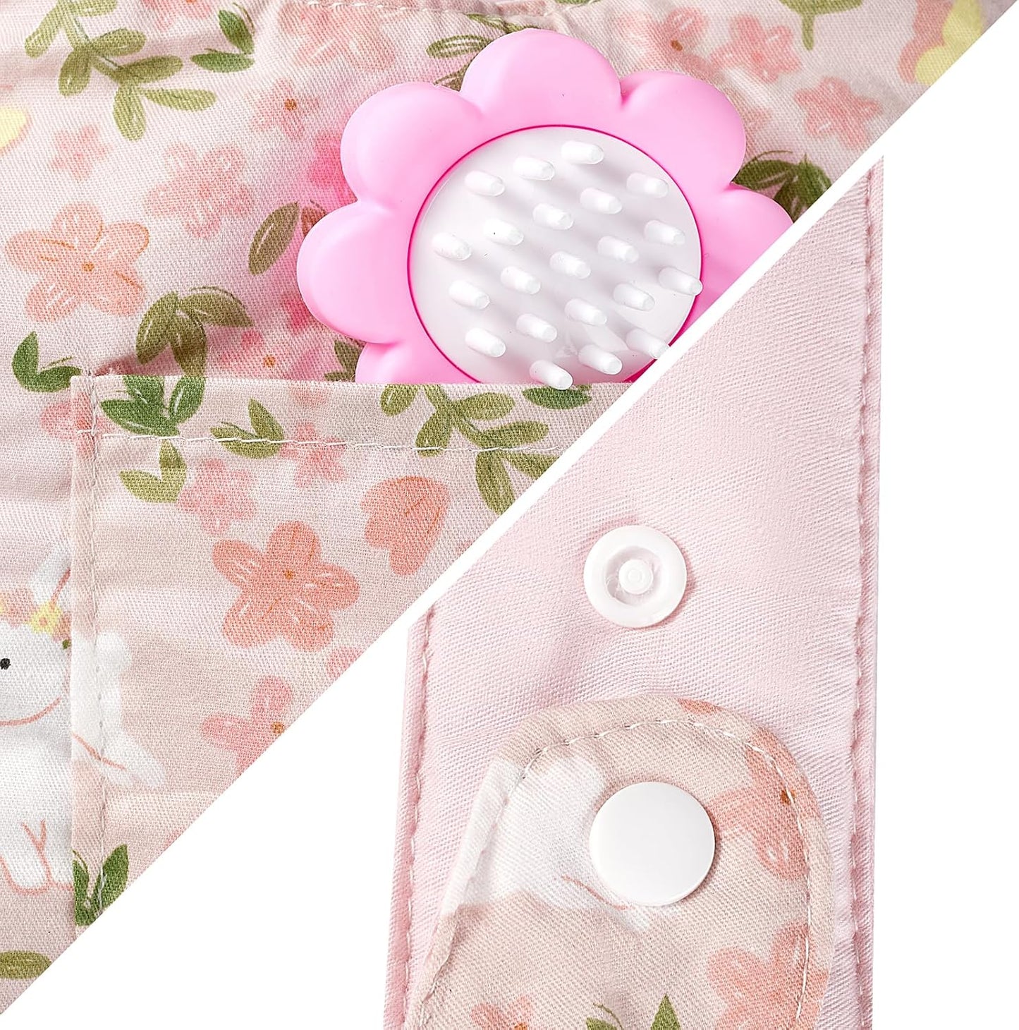 GAGAKU Doll Carrier for Stuffed Animals, Reborn Baby Doll Accessories Toy Carriers for Kids 3+ Toddlers - Pink Wax Flowers