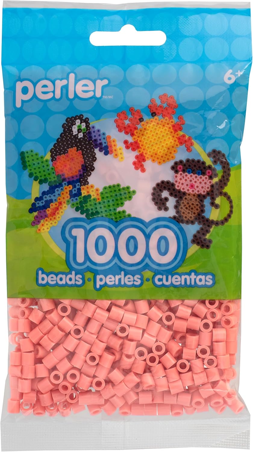 Perler 80-15272 Fuse Bead Set for Craft Activities, Coral Orange, 1000 Pieces