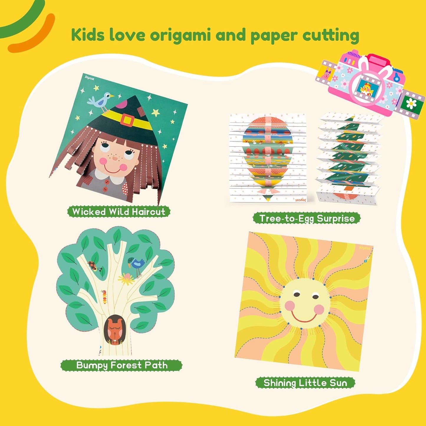 Toddler Scissor Skills Activity Book, 4 Progressive Levels to Learn Cutting for Kids Ages 3-6, 31 Fun Crafts with Child-Safe Scissors, Develop Fine Motor Skills, Ideal Christmas Gift & Arts and Crafts