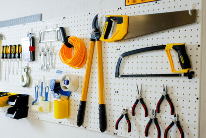 WallPeg Made in USA Pegboard Panels Garage Organization - Wall Storage Kit (PB-2 B) (2) ea - 24" x 16" Peg Board Tool Organizer Panel Set - Garage Organizer Kit