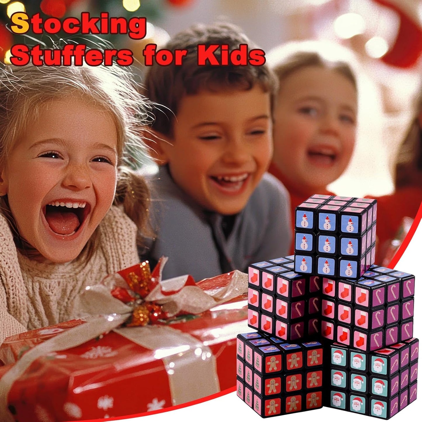 48 Pack Mini Cube Bulk, 1.18 Inch 3x3x3 Small Puzzle Cubes Set, Birthday Party Favors, Classroom Rewards Prizes, Stocking Stuffers, Easter Basket Fillers for Kids