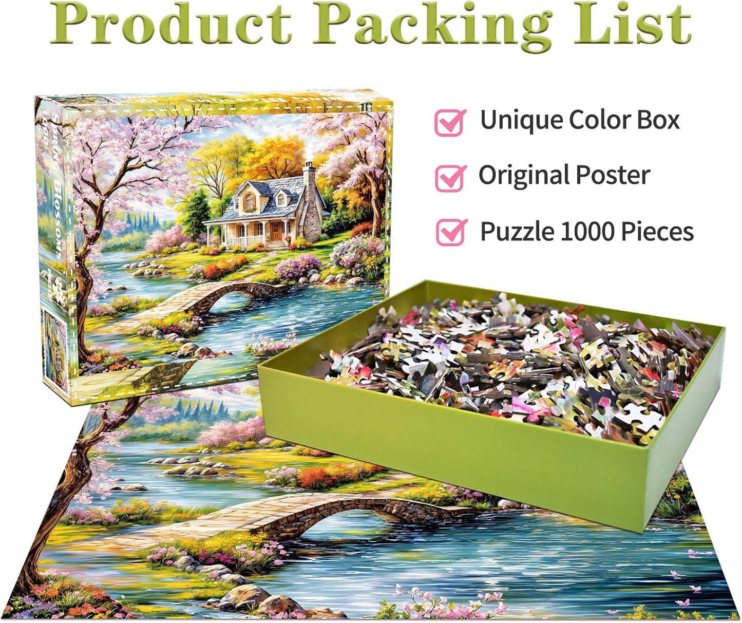 Jigsaw Puzzles for Adults 1000 Piece Puzzle for Adults 1000 Pieces Puzzle 1000 Pieces-Idyllic Rural Summer Landscape