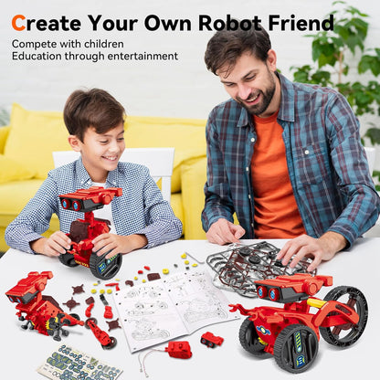 Jiakora 12-in-1 STEM Robot Kit Toys for Kids 8-12 12-16, DIY Robot Building Educational STEM Science Kits for Kids Age 8-12 12-16, 8 9 10 11 12 13 14 15 16 Year Old Boy Birthday Gifts