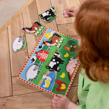 Melissa & Doug Pets Wooden Peg Puzzle (8 pcs)