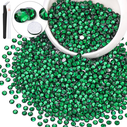 5000PCS SS6/2mm Glass Crystal Rhinestones (Clear), Bedazzling Flatback Rhinestones for Crafting DIY Crafts Nail Art Makeup Decoration, Gems Diamond Charms for Tumbler Shoes Clothing Mug