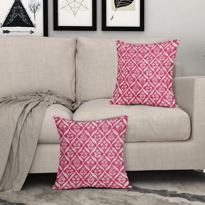 Blue Green Floral Block Print Pillow Covers 12X20 Set of 2, Flower Pattern Spring Summer Print Decorative Throw Pillow Covers Outdoor Farmhouse Seasonal Cushion Case Couch Sofa Bed Decor