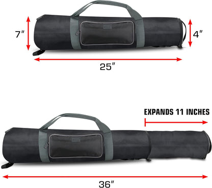 USA Gear Refractor Telescope Case - Holds Telescopes/Tripod 21 to 35 inches - Adjustable Extension, Storage Pocket, Strap - Compatible with ToyerBee, Gskyer, NASA, Celestron Telescope Bags and Cases
