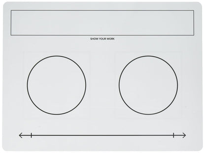 Didax Educational Resources, 10-Board Set Write-On/Wipe-Off Fraction Mats, White, Black (211584)
