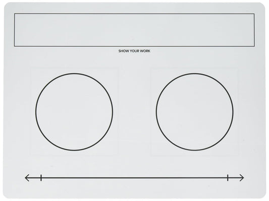 Didax Educational Resources, 10-Board Set Write-On/Wipe-Off Fraction Mats, White, Black (211584)