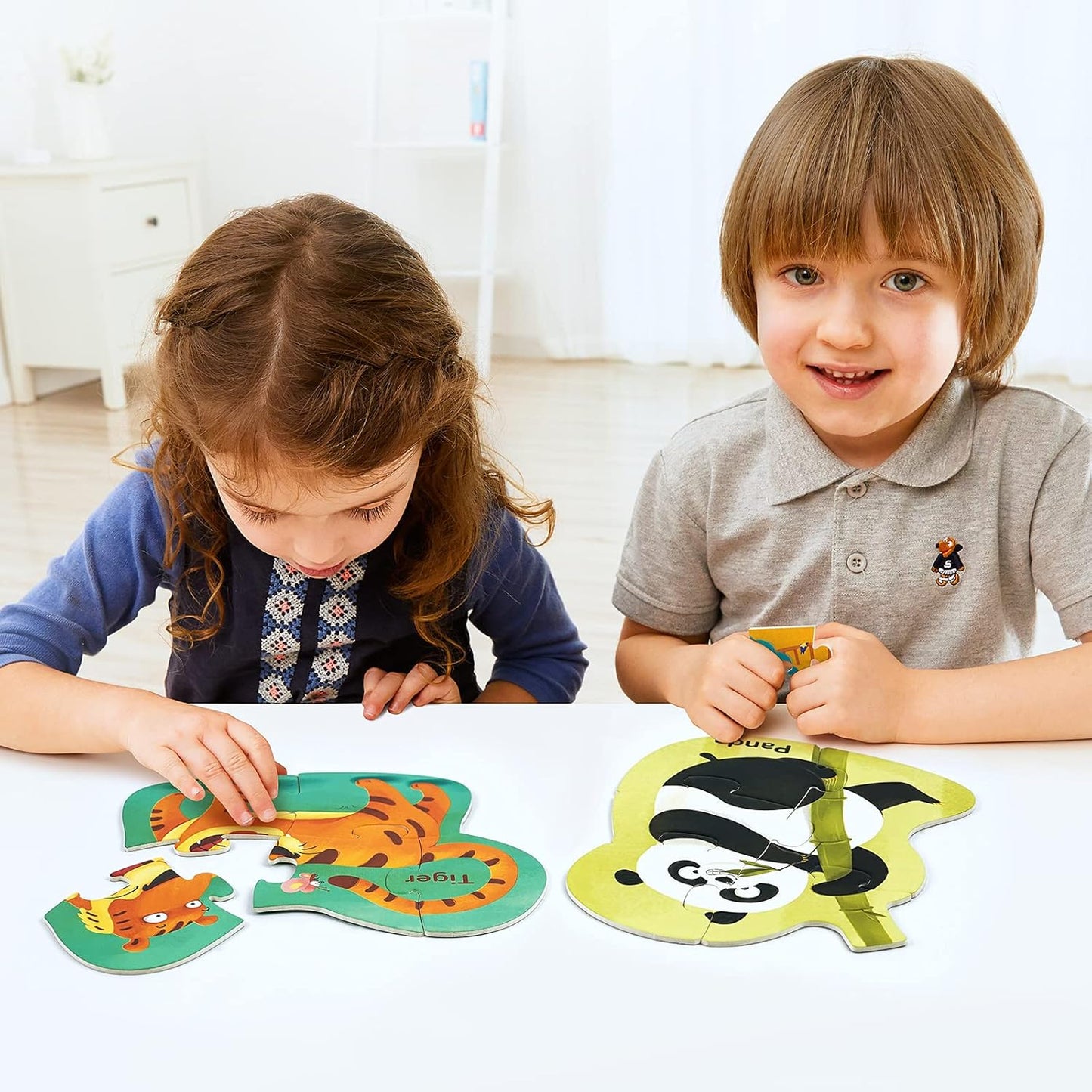 TOI Leveled Puzzles for Kids Aged 2.5 and Up, Toddler Puzzle Preschool Learning Jigsaw Puzzles, Large Pieces Educational Game for Boys Girls, Classic Education Step 2