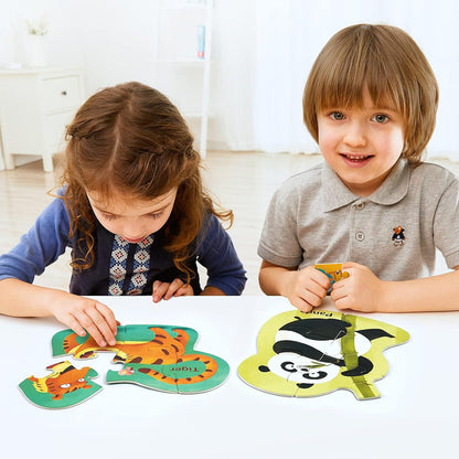 TOI Leveled Puzzles for Kids Aged 2.5 and Up, Toddler Puzzle Preschool Learning Jigsaw Puzzles, Large Pieces Educational Game for Boys Girls, Classic Education Step 2