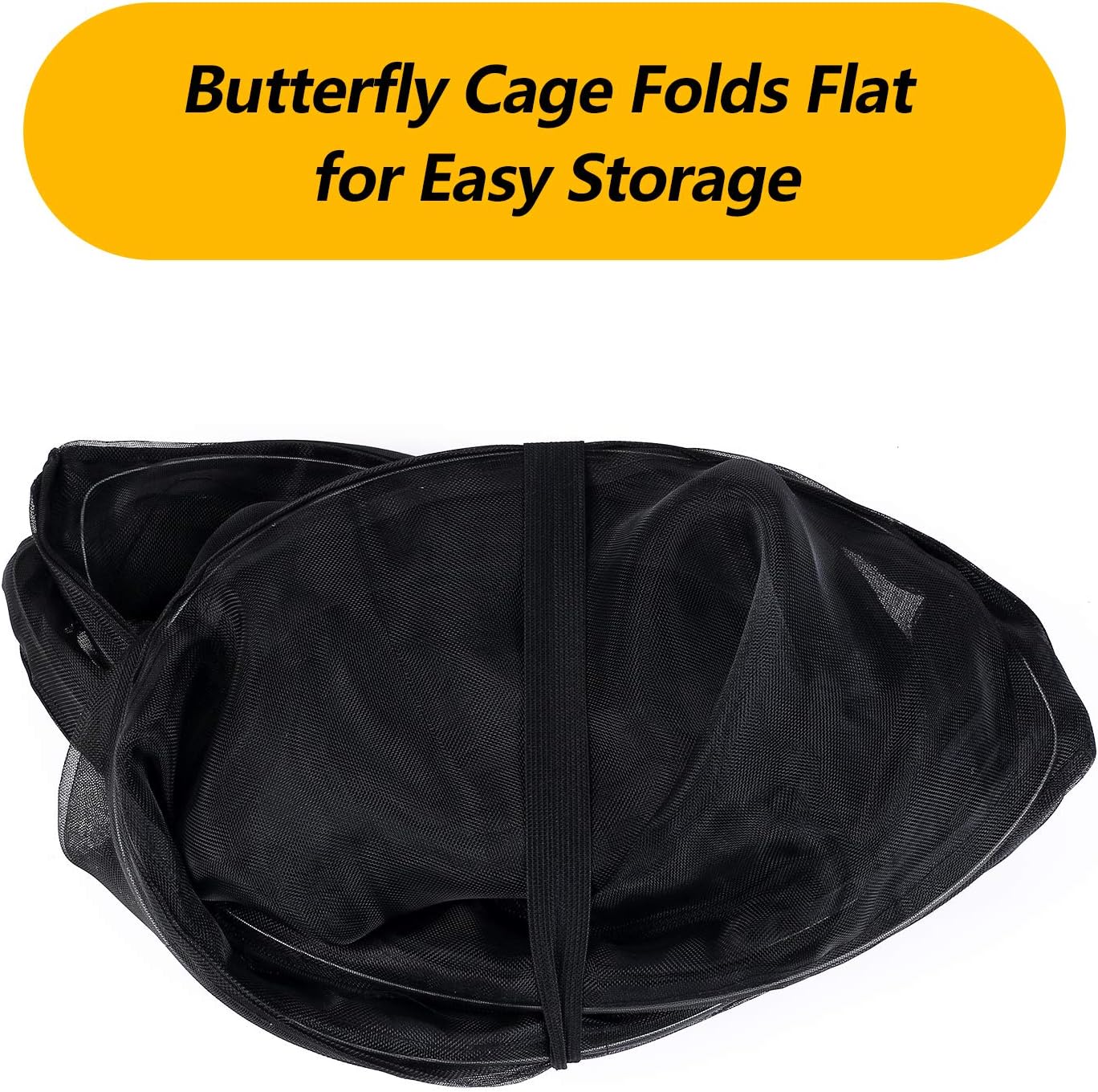 30" Heavy Duty Monarch Butterfly Habitat, Outdoor Collapsible Insect Mesh Cage Terrarium Pop-up with Zipper Protection