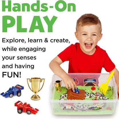 Creativity for Kids Sensory Bin: Race Track - Toddler Toys for Kids Ages 3-4+ Pretend Play, Sensory Learning Toys with Car Track, Gifts for Kids
