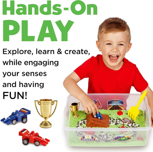 Creativity for Kids Sensory Bin: Race Track - Toddler Toys for Kids Ages 3-4+ Pretend Play, Sensory Learning Toys with Car Track, Gifts for Kids