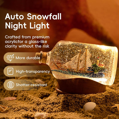 Snow Globe Lantern with Violin Girl – Shatterproof, Glitter Snowglobe 10 Songs Music Box, Led Light, USB or Battery Powered, for Girls Spring Day Gifts Birthday Home Decor Fall Decoration, Silver