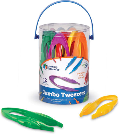 Learning Resources Squeezy Tweezers - Sensory Bin Tools , Water Table Toys, Montessori Grabber Tool, School and Teacher Supplies, Toddler Activities, Fine Motor Skills, Daycare Essentials