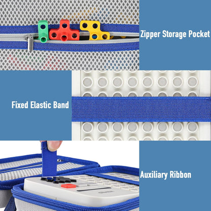 Aenllosi Case Compatible with GiiKER Super Blocks Pattern Matching Puzzle Games, Mesh Pocket for Colored Pieces & Batteries (Case Only)