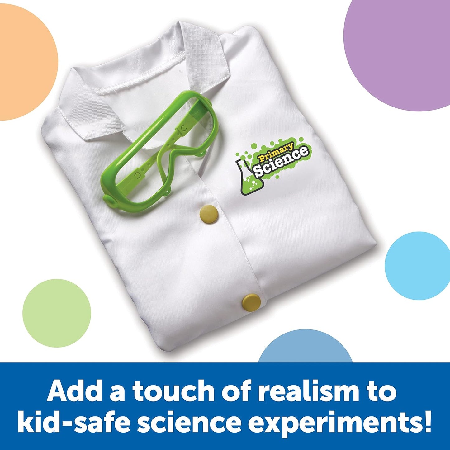 Learning Resources Beaker Creatures Lab Gear - 2 Pieces, Ages 5+ Lab Coat & Glasses for Kids, Science Exploration Games, STEM Toys for Kids